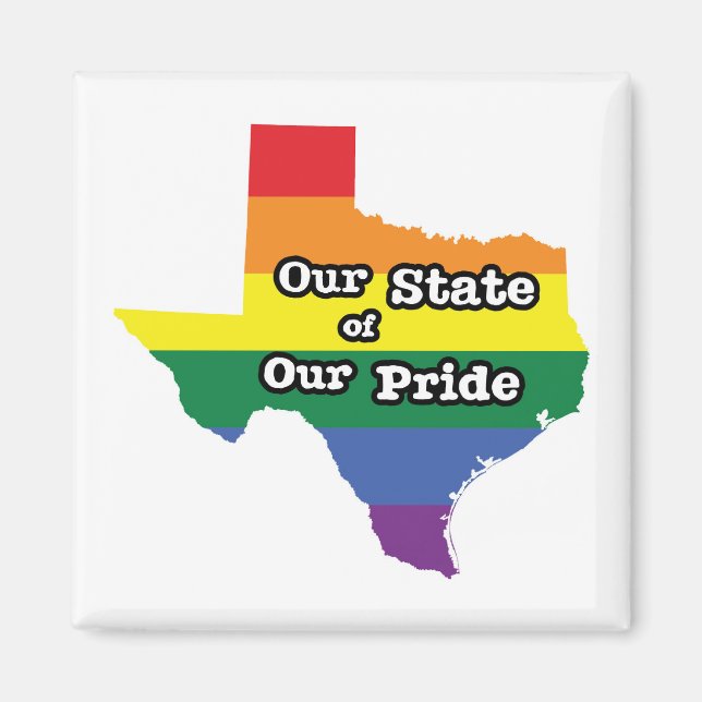 Imán Nuestro estado de orgullo | Texas (Frente)