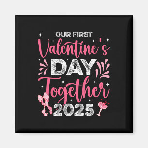 Imán Nuestro Primer Día de San Valentín Juntos 2025 Esp
