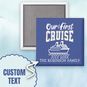 Imán Nuestro primer recuerdo de viaje de crucero en fam