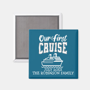 Imán Nuestro primer recuerdo de viaje de crucero en fam