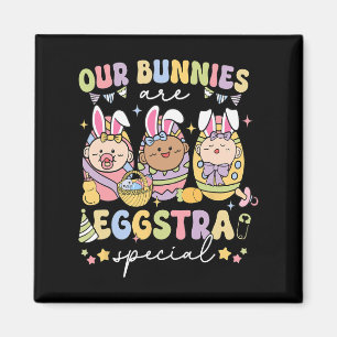 Imán Nuestros conejitos son Eggstra Nur de entrega de m