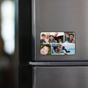 Imán Nuestros Momentos Favoritos Personalizado 4 Fotos 