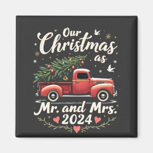 Imán Nuestros Navidades como Sr. y Sra. 2024 Parejas co