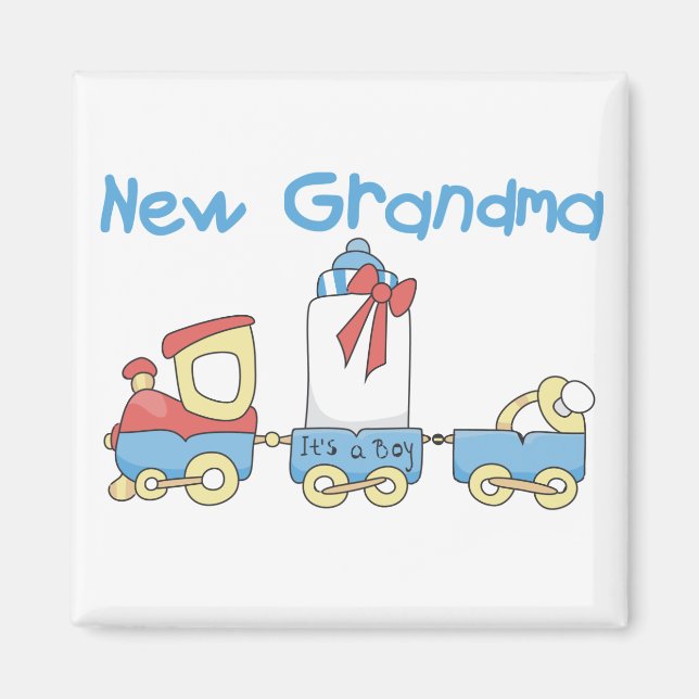 Imán Nueva abuela de camisetas y regalos para el tren d (Frente)