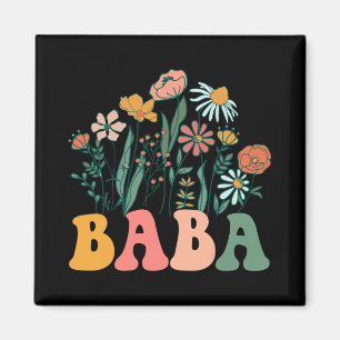 Imán Nueva Baba Wildflower Primera Cumpleaños y Exhibic