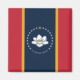 Imán Nueva bandera de estado de Mississipi