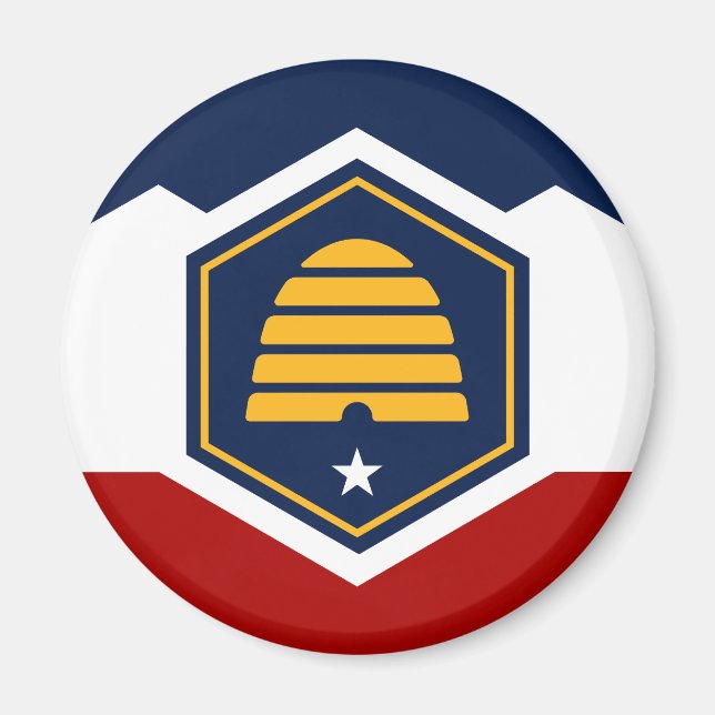 Imán Nueva bandera del estado de Utah (Frente)