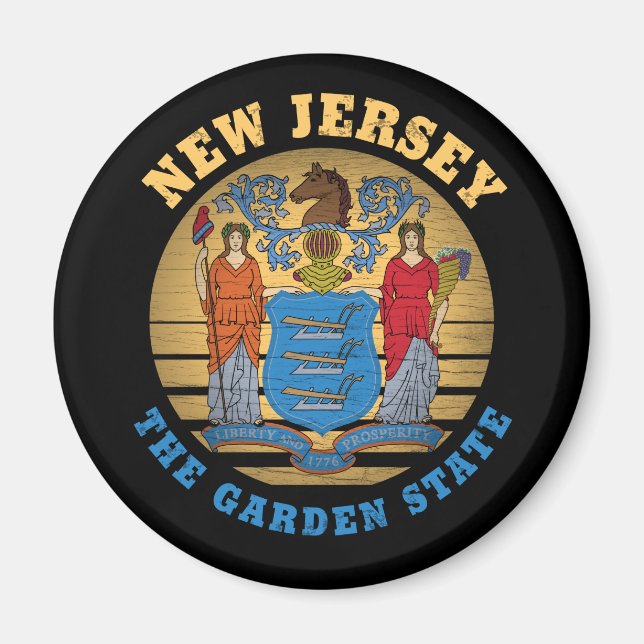 IMÁN NUEVA BANDERA ESTATAL JERSEY GARDEN (Frente)