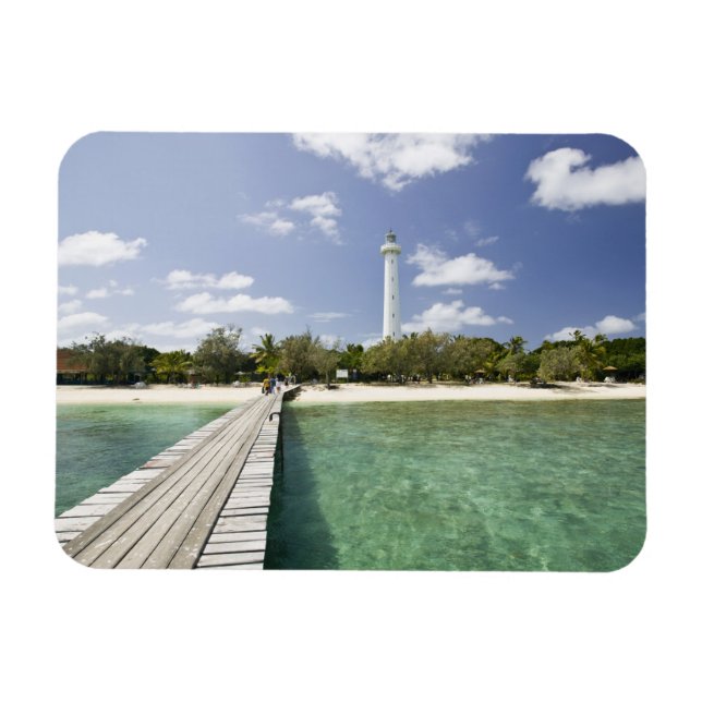 Imán Nueva Caledonia, islote Amedee. Muelle del islote  (Horizontal)