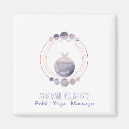 Imán Nueva Era Rosa Dorado Geometría Sagrada