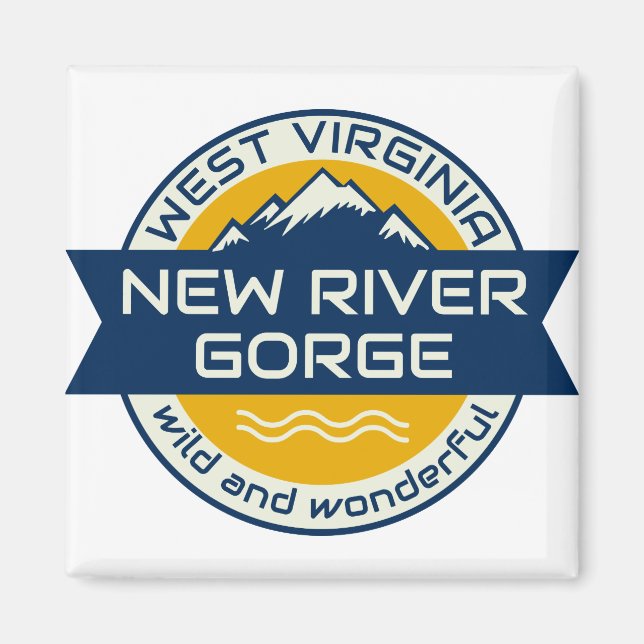 Imán Nueva garganta del río Virginia Occidental (Frente)
