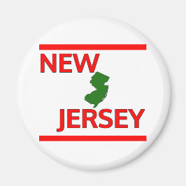 Imán Nueva Jersey con esquema estatal