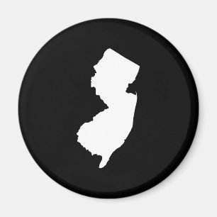 Imán Nueva Jersey en blanco y negro