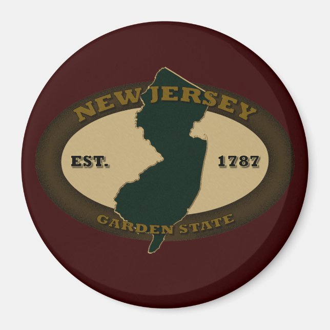Imán Nueva Jersey Este. 1787 (Frente)