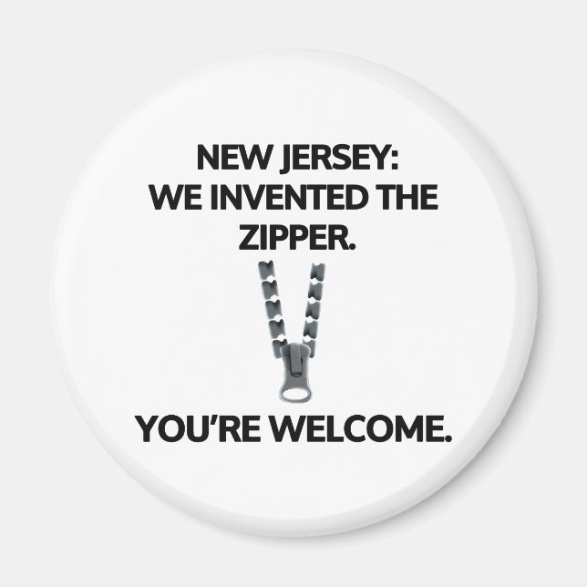 Imán Nueva Jersey: Inventamos el cierre. (Frente)