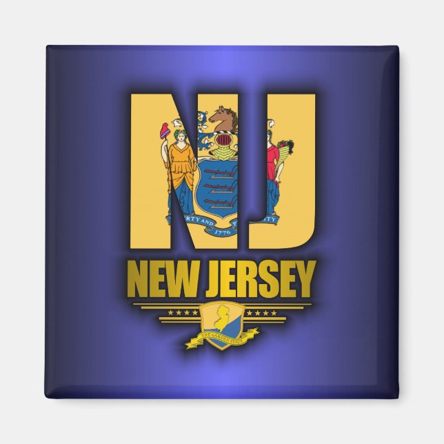 Imán Nueva Jersey (NJ) (Frente)