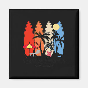 Imán Nueva Jersey Seaside Heights Retro Surfboard Vinta