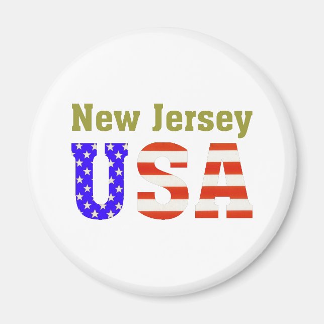 Imán ¡Nueva Jersey USA! (Frente)