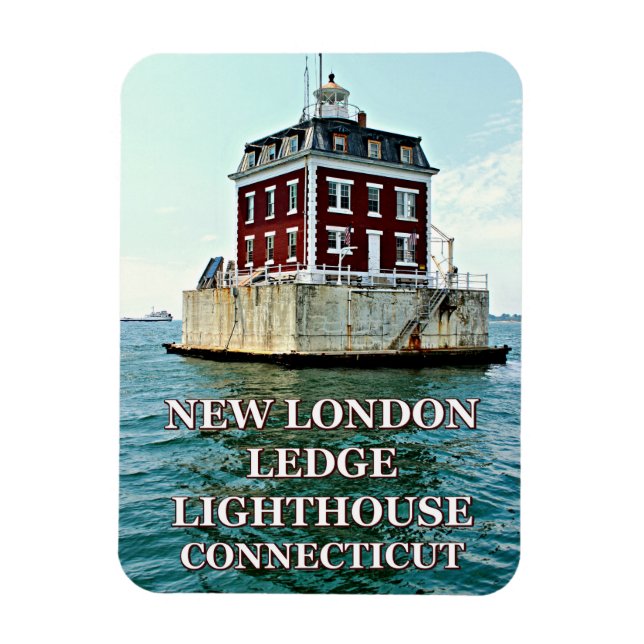 Imán Nueva luz de borde de Londres, Connecticut Photo M (Vertical)