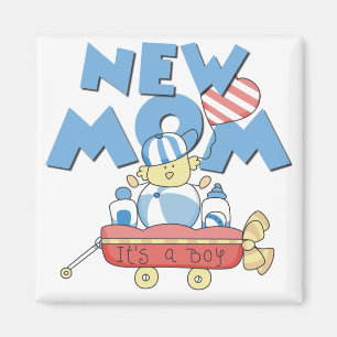 Imán Nueva mamá es un chico camisetas y regalos