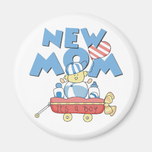 Imán Nueva mamá es un chico camisetas y regalos