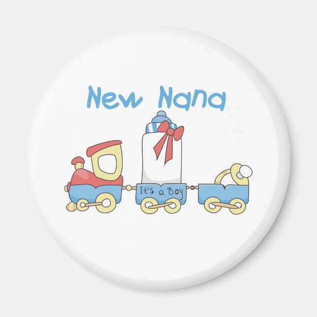 Imán Nueva Nana - Trompeolas de tren y regalo (Frente)