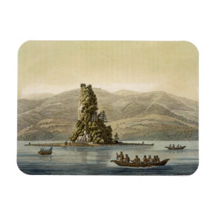 Imán Nueva Norfolk cerca de Vancouver (grabado del