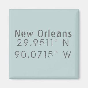 Imán Nueva Orleans Latitude y longitud