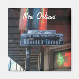 Imán Nueva Orleans Louisiana Bourbon Street Magnet