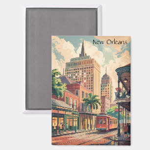 Imán Nueva Orleans Louisiana Painting Viajes de época