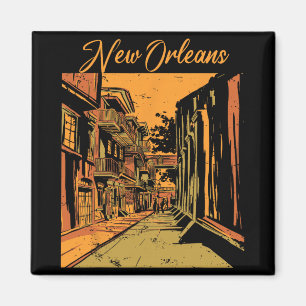Imán Nueva Orleans Louisiana Recuerdo Calle Bourbon