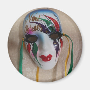 Imán Nueva Orleans Máscara de Mardi Gras