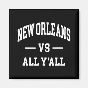 Imán Nueva Orleans Vs Todos Uds. - Diseño Retro - Clic