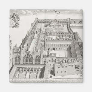 Imán Nueva universidad, Oxford, de "Oxonia Illustrata",
