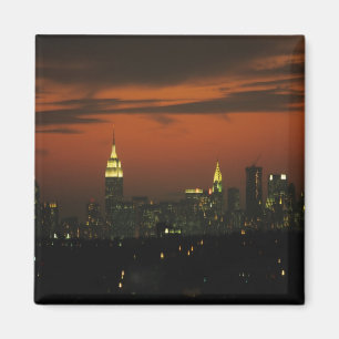 Imán Nueva York, EE. UU. Horizonte de uptown Manhattan 