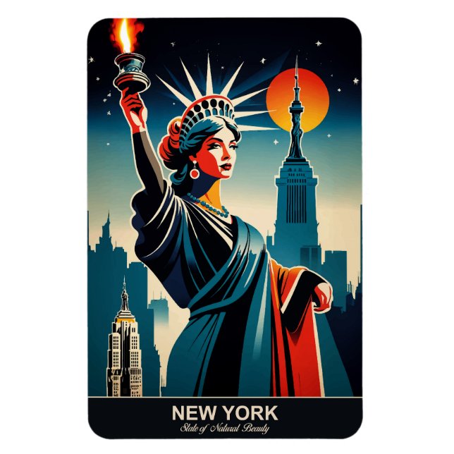 Imán Nueva York: El estado de la belleza natural flexib (Vertical)