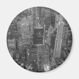 Imán Nueva York en blanco y negro