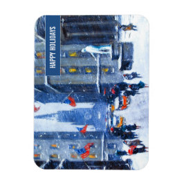 Imán Nueva York. Invierno. Navidades Bellas Artes