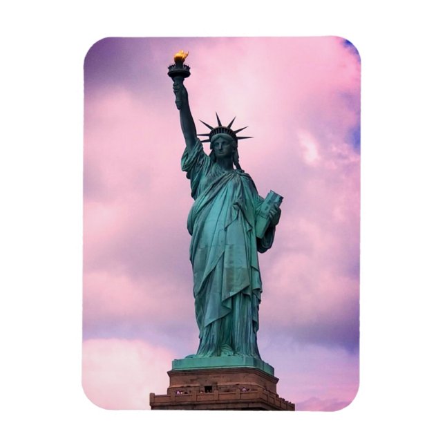 Imán Nueva York, NY Estatua de la Libertad (Dama Famosa (Vertical)