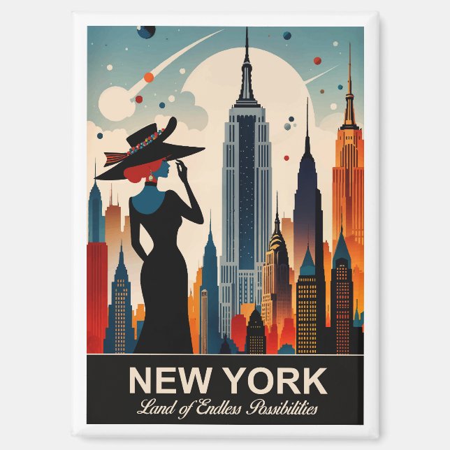 Imán Nueva York: Tierra de infinitos imanes de posibili (Anverso)