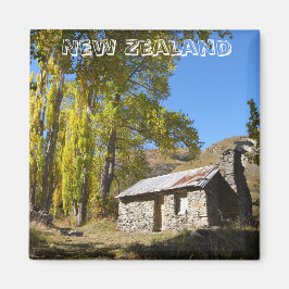 Imán Nueva Zelandia, Cottage, otoño (Fridge Magnet)
