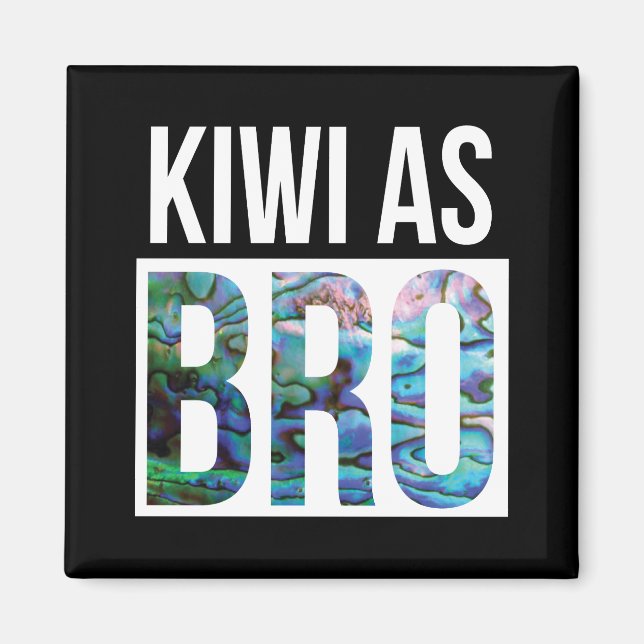 IMÁN NUEVA ZELANDIA KIWI COMO BRO PAUA (Frente)