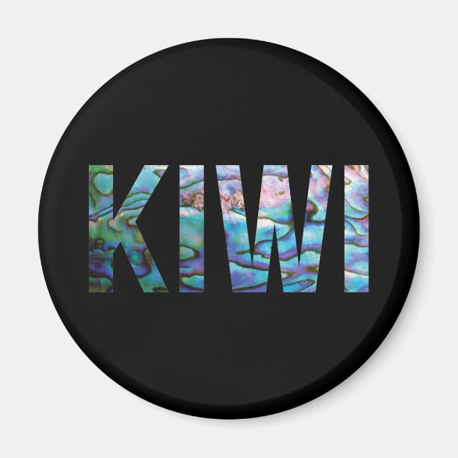 IMÁN NUEVA ZELANDIA KIWI PAUA SIMPLE (Frente)