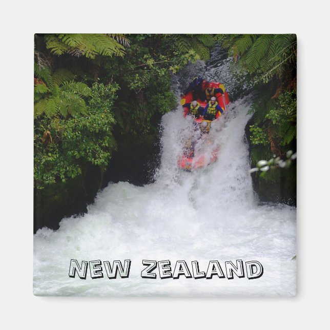 Imán Nueva Zelandia, Rafting Wild Water (Fridge Magnet) (Frente)
