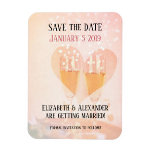 Imán Nuevo Año Nuevo Comienzo/ Boda/ Guardar la fecha