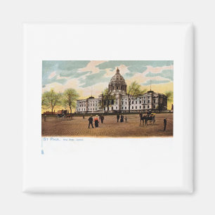 Imán Nuevo capitolio del estado, vintage de San Pablo,
