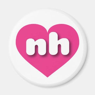 Imán Nuevo corazón rosado caliente de Hampshire - Me en