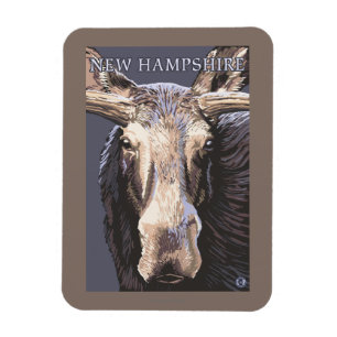 Imán Nuevo de HampshireMoose cierre para arriba