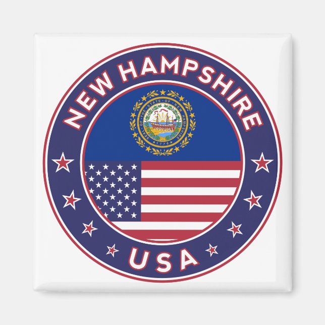 Imán Nuevo Hampshire (Frente)