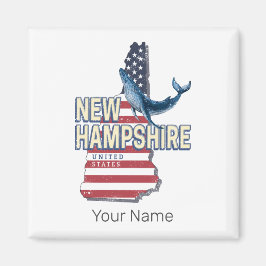Imán Nuevo Hampshire Estados Unidos Mapa del Estado Ret